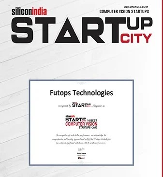 SiliconIndia Startup City — Top Computer Vision Startups 2022 recognition