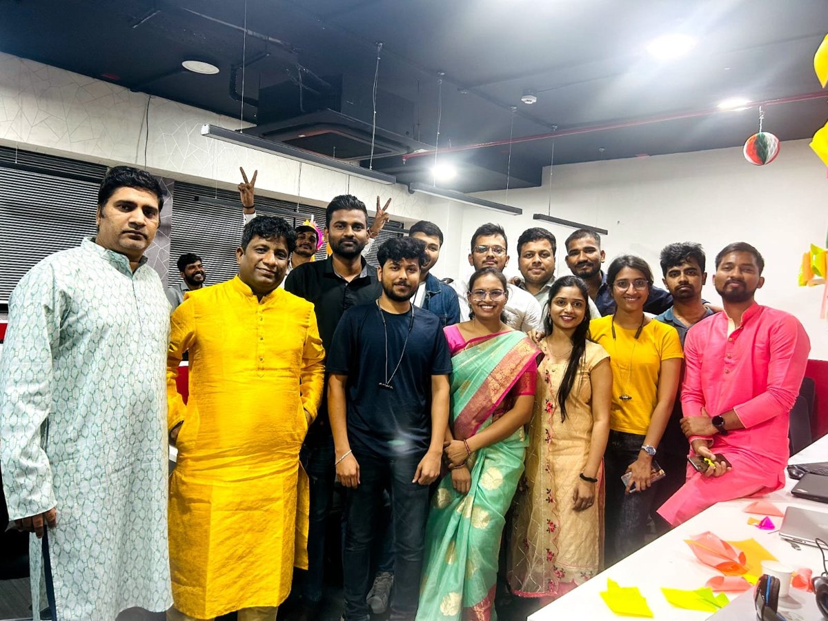 Futops team celebrating a festival in the office